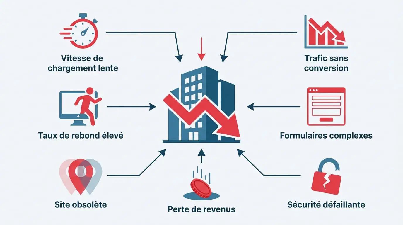 Analyse des signes d'un site internet obsolète pour une PME