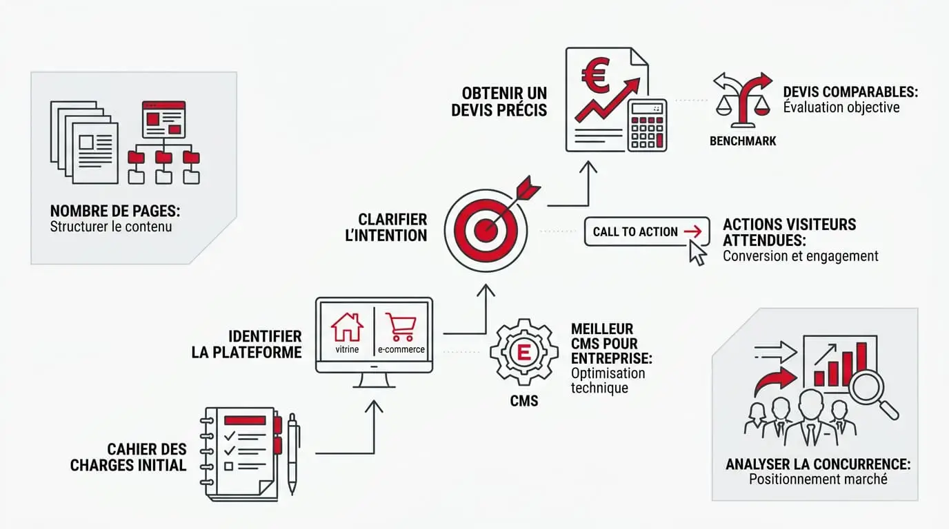 Étapes de préparation pour obtenir un devis de site web professionnel