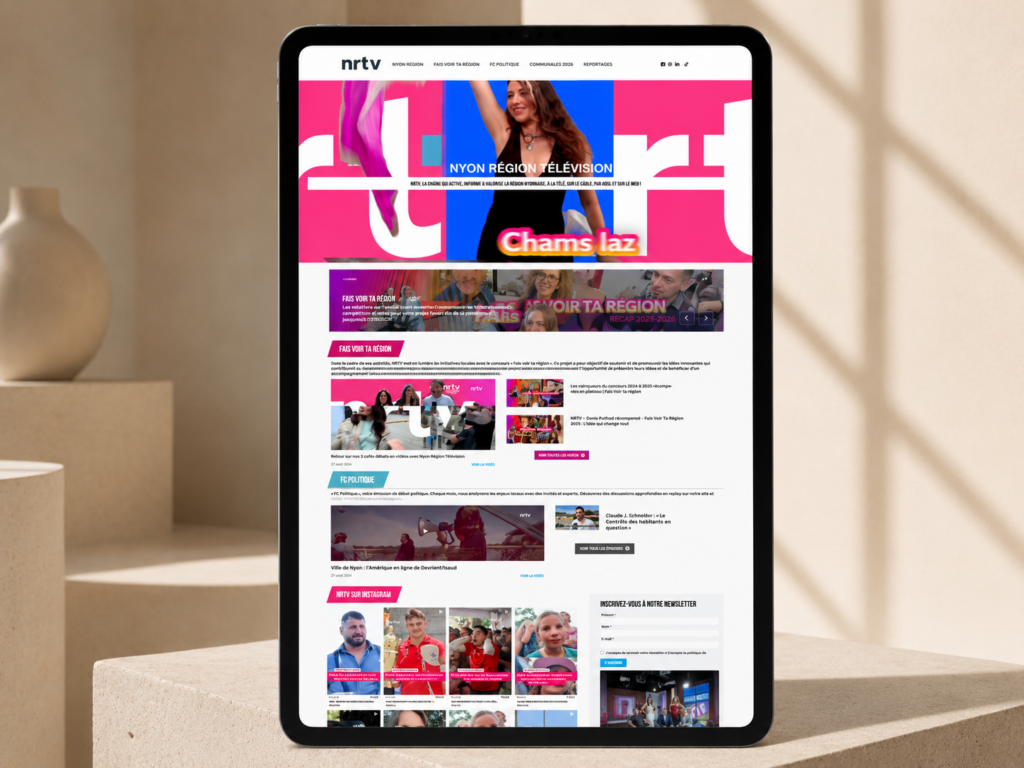 Aperçu du site de NRTV accompagné par PRIMAO pour la maintenance WordPress