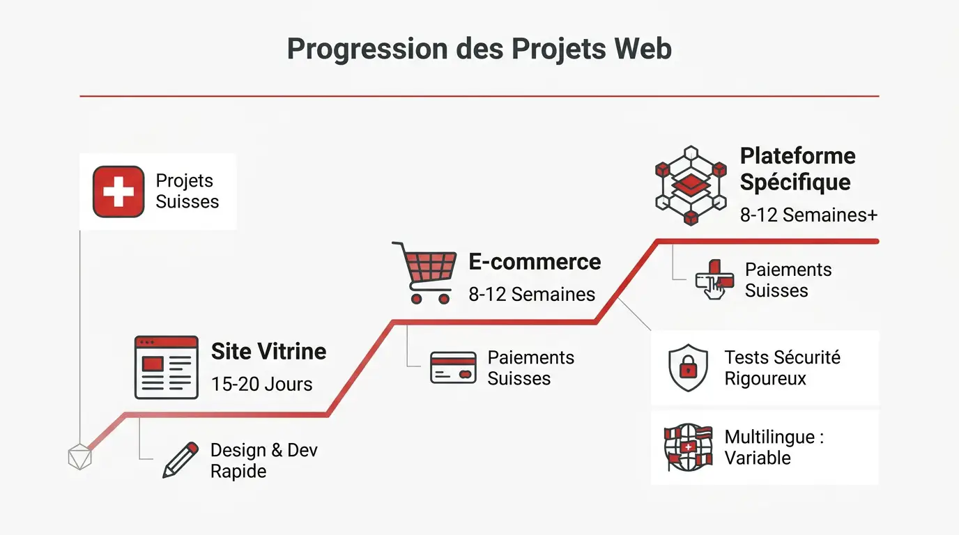Délais projets web Suisse