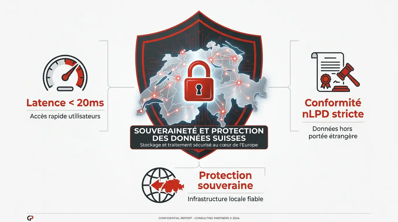Serveurs sécurisés en Suisse garantissant la souveraineté des données et la performance web