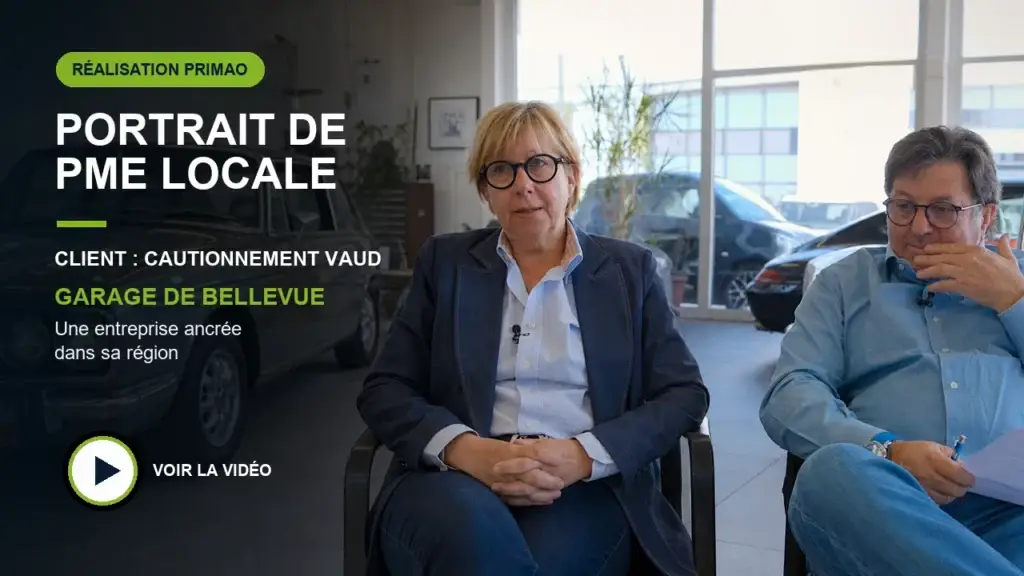 Deux responsables du Garage de Bellevue interviewés dans leur atelier pour Cautionnement Vaud